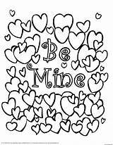 Free coloring Pages Of valentine hearts Valentine Page sketch template