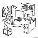 Office Desk Coloring Page 68754 54411 sketch template