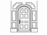 Door Coloring Page Sketch sketch template