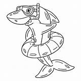 Premium Vector  A Cute And Funny coloring Page Of Shark With sketch template
