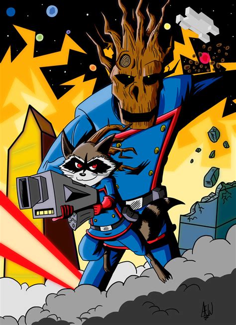 Fashion and Action: Rocket Raccoon & Groot - Guardians of the Galaxy ...