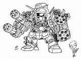 Sd Gundam Coloring Pages Sketch Page sketch template