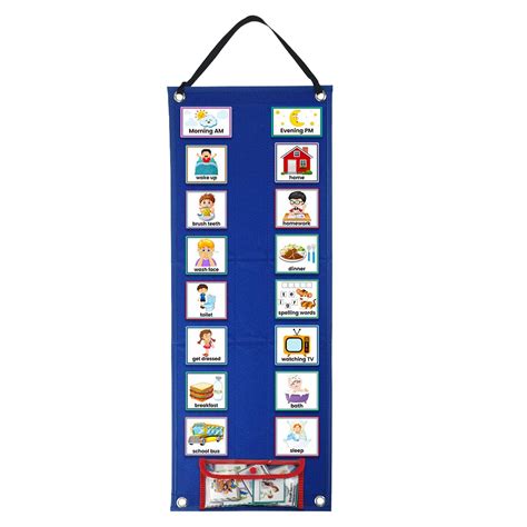 Buy woyufen 2 Pcs 70 Pieces Visual Schedule Cards, Chore Chart Schedule Board for Kids, Toddlers ...
