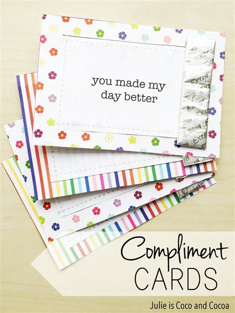 DIY Compliment Cards - Julie Measures