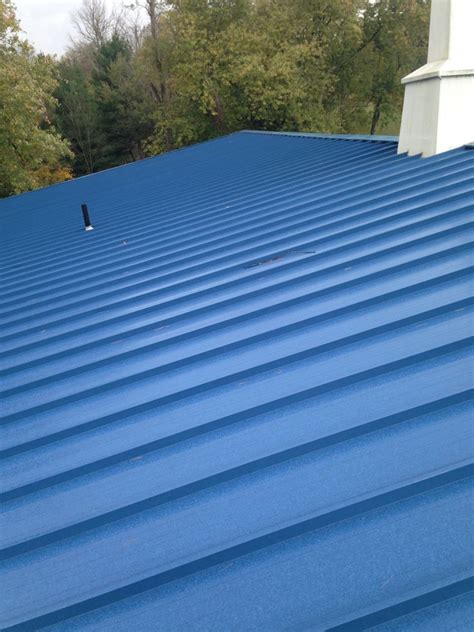 Blue Standing Seam Metal Roofing. Love it! Metal Roof Houses Color ...