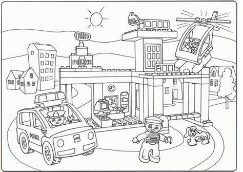 Lego city police coloring book to print and online