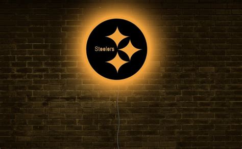 Pittsburgh Steelers, Led Sign, Led Decor, Steeler Wall Sign, Garage ...