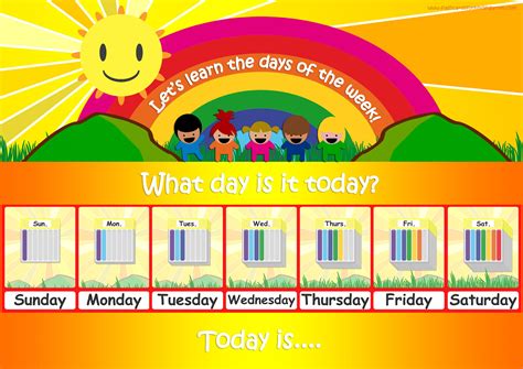 Days Of The Week Poster Free Printable