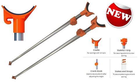 Carefree Altitude HD Support Pole Kit (Satin) - R019399-002 | Caravan RV Camping