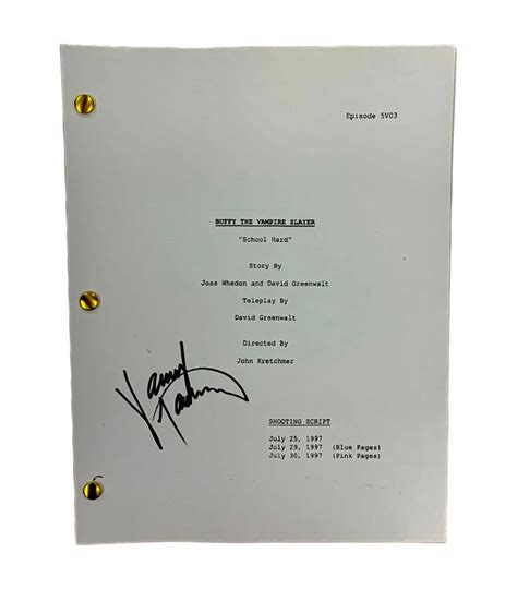 James Marsters Spike Buffy the Vampire Slayer Autographed Script – Icon Autographs