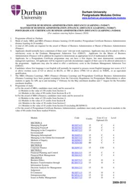 Fillable Online dur ac Durham University Postgraduate Modules Online www - dur ac Fax Email ...