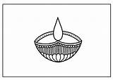 Diwali Diya Simple coloring Page  Pngmoon Coloring Pages Easy sketch template