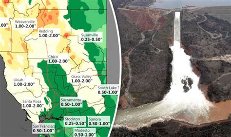 Oroville Dam water levels, weather and storm forecast for Northern ...