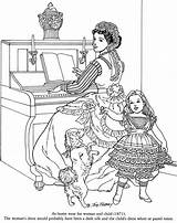 Victorian Fashion Coloring Book Pages sketch template