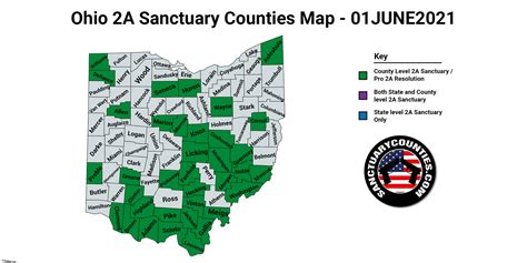 New Ohio Second Amendment Sanctuary State Map Update 01JUNE2021 ...