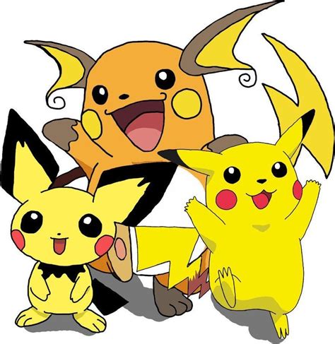 Pokemon Pichu Evolution Picture Pokemon Pikachu Raichu And | Pikachu, Pikachu raichu, Gengar pokemon