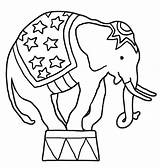 Circus Elephant Coloring Page sketch template
