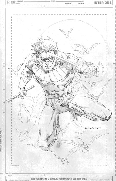 Nightwing pencils by Art Thibert Cartoon Pencil Drawing, Batman Drawing ...