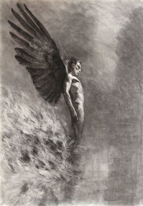 rising angel Drawing by david knight | Saatchi Art