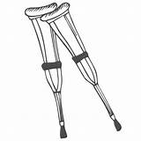 Crutches Coloring Pages sketch template