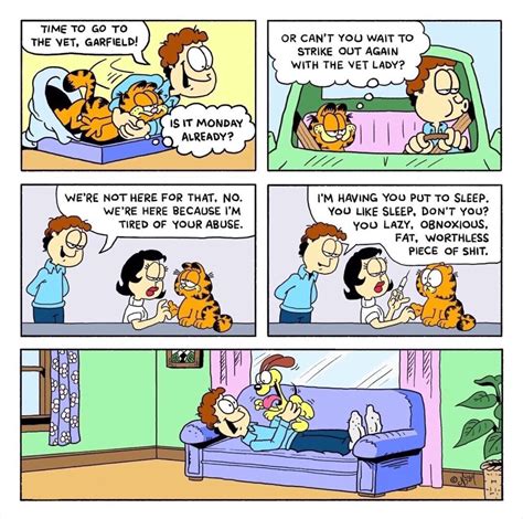 Garfield gets put to sleep : r/garfield