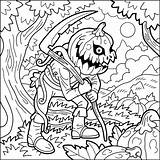 Scary Monster Coloring Pages For Adults sketch template