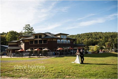 Bride walks to ceremony at Mount Sunapee Lodge. Photo by Steve Holmes Photography. Mount Sunapee ...