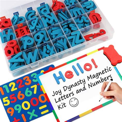 237 Pcs Magnetic Letters and Numbers with Magnetic Board and Storage Box - Uppercase Lowercase ...