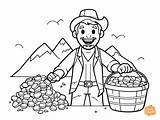 Gold Rush Coloring Page For Kids  Free Printable sketch template