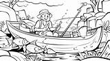 Fisherman Coloring Pages sketch template