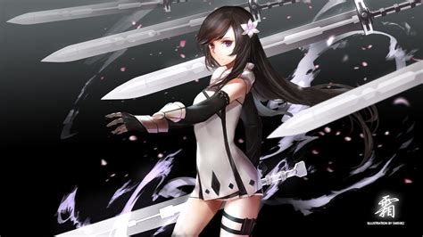 Anime girl character with sword wallpaper HD wallpaper | Wallpaper Flare