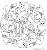 Halloween Mandala Coloring Pages Printable For Free Download sketch template