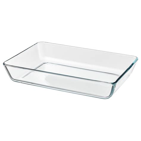 MIXTUR Oven/serving dish, clear glass, 14x10" - IKEA