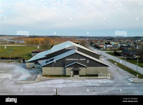 An aerial of the Hagersville Arena in Ontario, Canada Stock Photo - Alamy