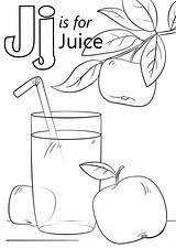 Letter J Is For Juice coloring Page  Download Print Or Color Online sketch template