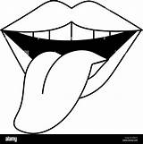 Tongue Coloring Pages sketch template