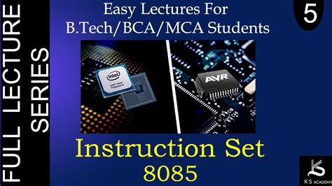 Instruction Set Of 8085 Microprocessor | Microprocessor And Microcontroller | BTech | Lect 5 ...