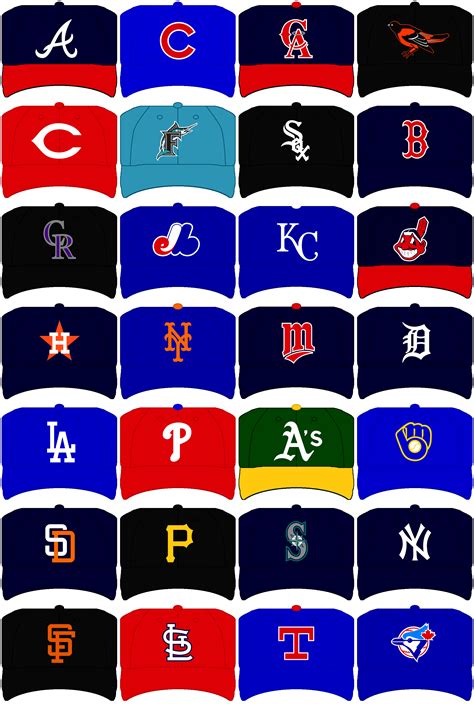 MLB Team Hats 1993 by Chenglor55 on DeviantArt