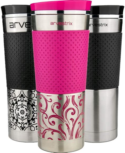 Arvestrix Travel Mug, Stainless Steel Thermal Mug, Vacuum Flask, Leakproof Tumbler, Coffee Mug ...