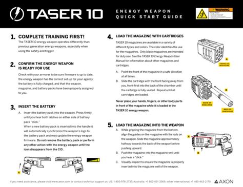 TASER 10 Setup, User Manual, Maintenance, Troubleshooting