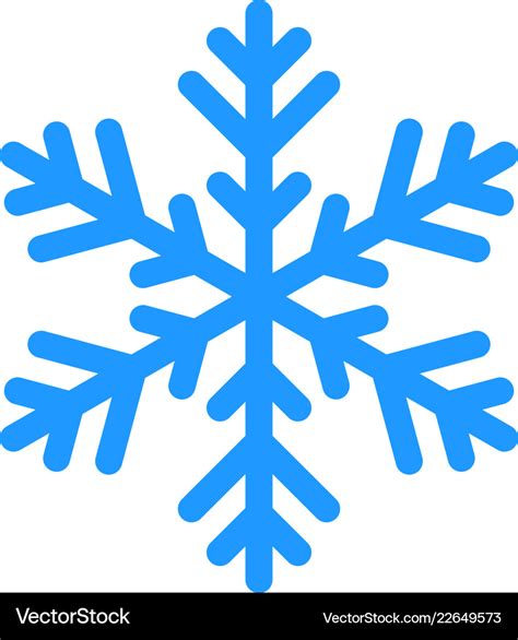 Winter snowflake isolated on white Royalty Free Vector Image