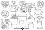 Coffee And Donut Coloring Pages  Coloring sketch template