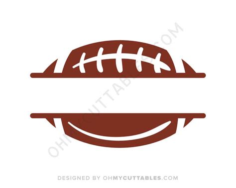 Split Football SVG Free • OhMyCuttables