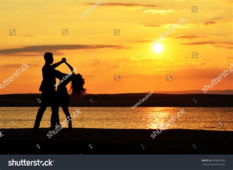 Couple Dancing Sunset Stock Photo (Edit Now) 450847408