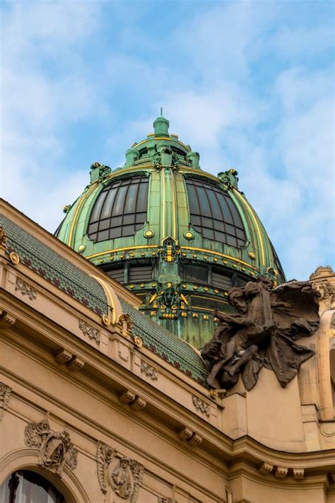 Municipal House Building in Prague Stock Photo - Image of dome, ornate ...