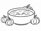 Tasty Pumpkin Soup Coloring Page  sketch template