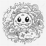 Trippy Sun Coloring Pages sketch template