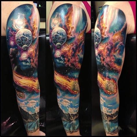 15 Stellar Cosmic Tattoos | Sleeve tattoos, Space tattoo, Cosmic tattoo