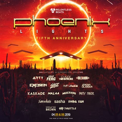 Phoenix Lights 2019 Announces Phase One Lineup, Dates, & More! | EDM ...