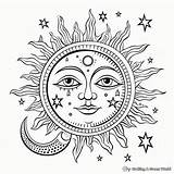 Sun And Moon Printables sketch template